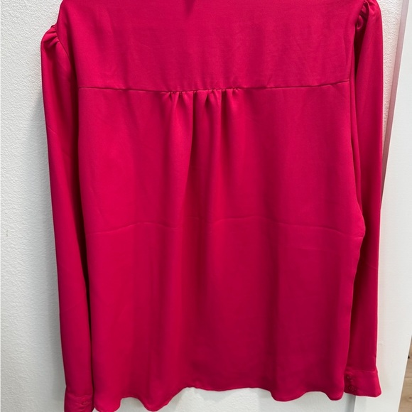Express Pink Long Sleeve Blouse with Mandarin Collar - Picture 7 of 7